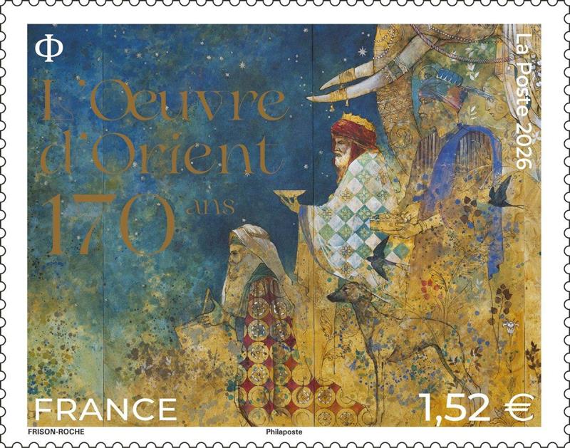 Timbre-poste 170 	ans de l'Oeuvre d'Orient